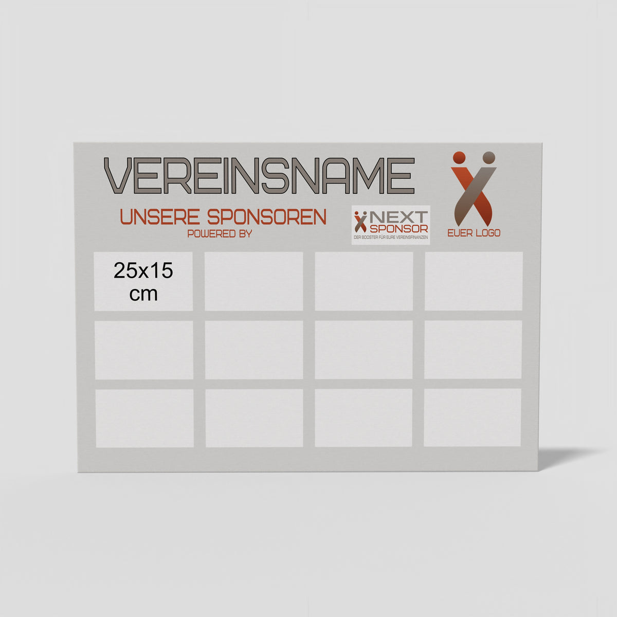 Sponsorentafel quer 118,8 x 84 cm – Layout 3 – mit Next-Sponsor-Logo