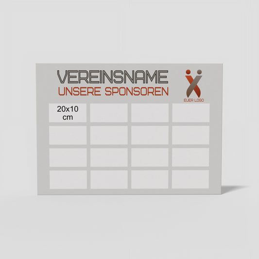 Sponsorentafel quer 100 x 70 cm – Layout 1