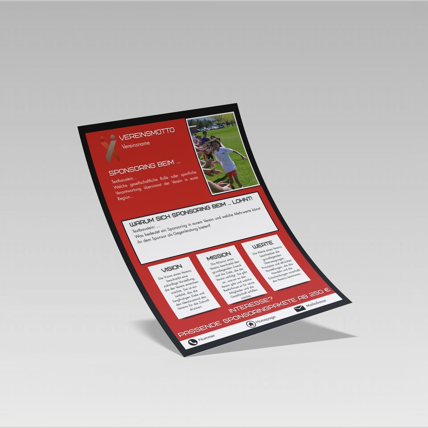 Sponsoringflyer - Design 1