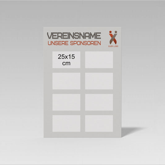 Sponsorentafel hoch 70 x 100 cm – Layout 2