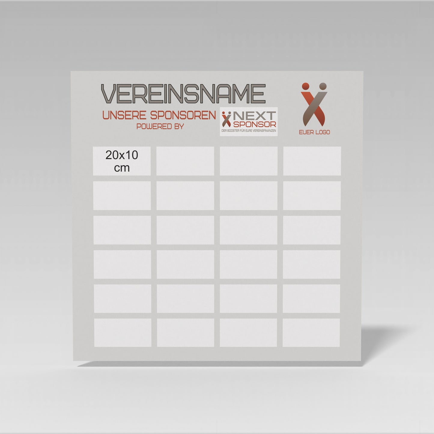 Sponsorentafel quadrat - powered by Next Sponsor (-10%)