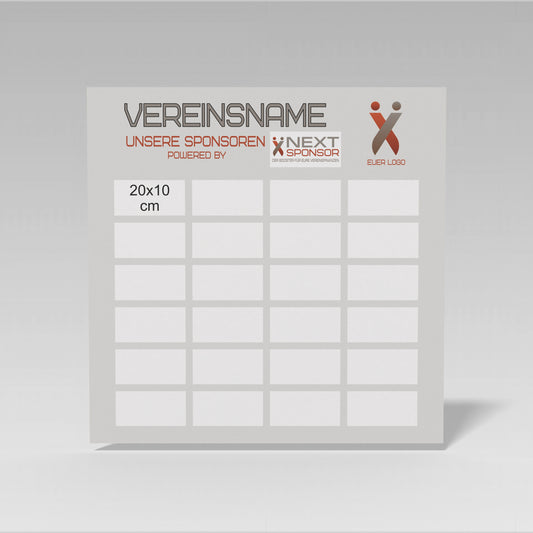 Sponsorentafel quadrat - powered by Next Sponsor (-10%)