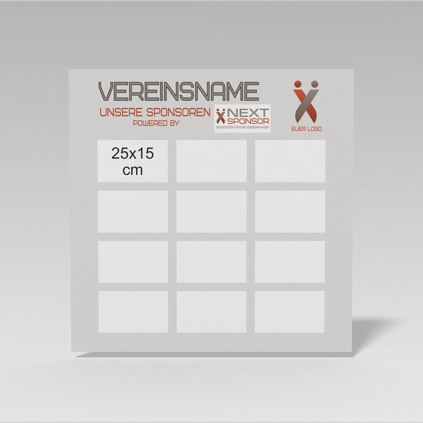 Sponsorentafel quadrat - powered by Next Sponsor (-10%)