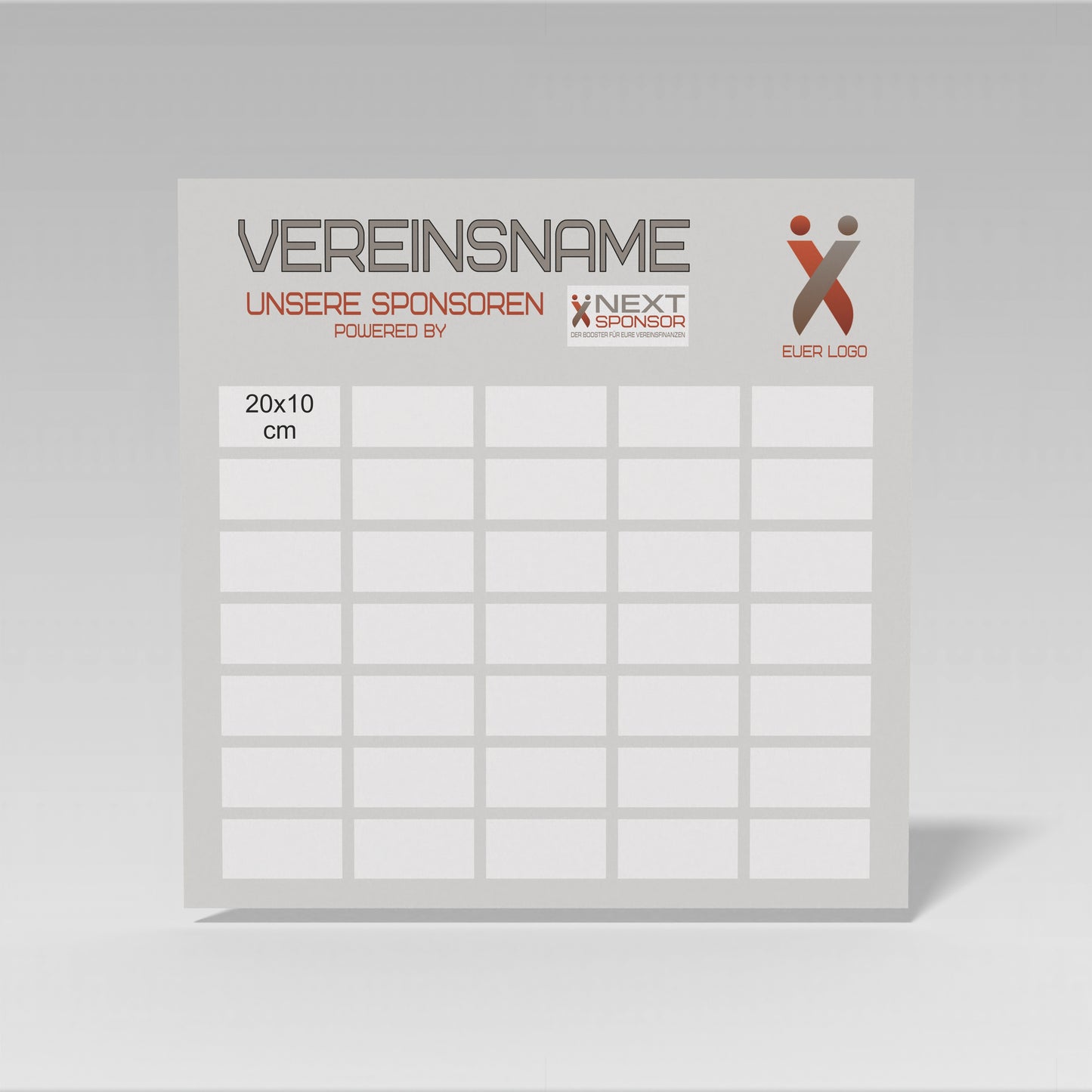 Sponsorentafel quadrat - powered by Next Sponsor (-10%)