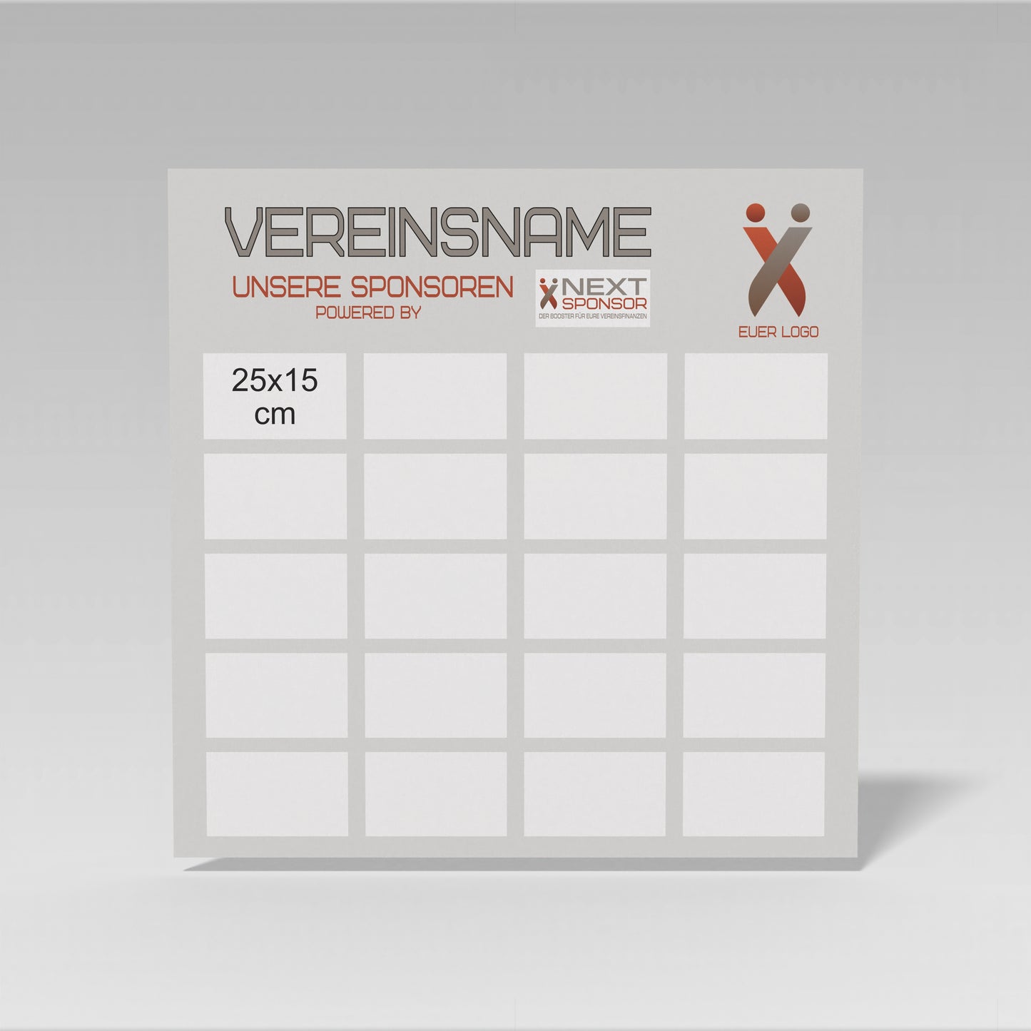 Sponsorentafel quadrat - powered by Next Sponsor (-10%)